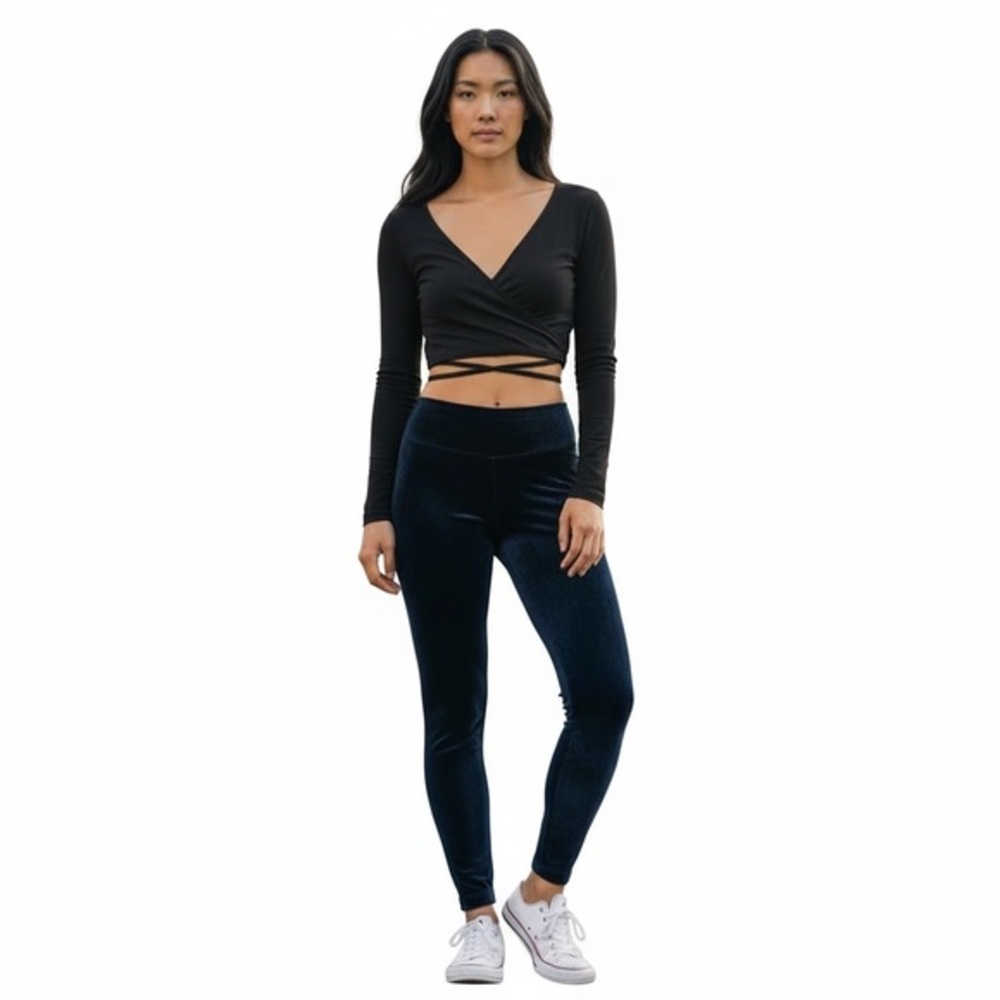 Lululemon Lounge High Rise Velvet Black Leggings - Women Size 12